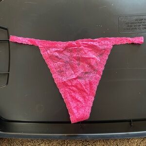 Pink Lace Thong